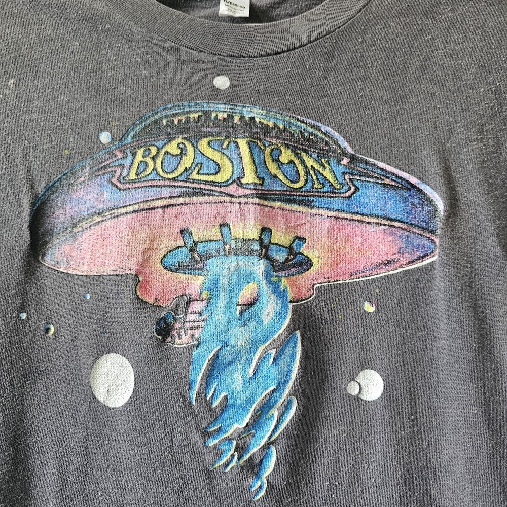 Vintage 70's Boston Concert T-Shirt Size XS/Small Bootleg Single Stitch Rare